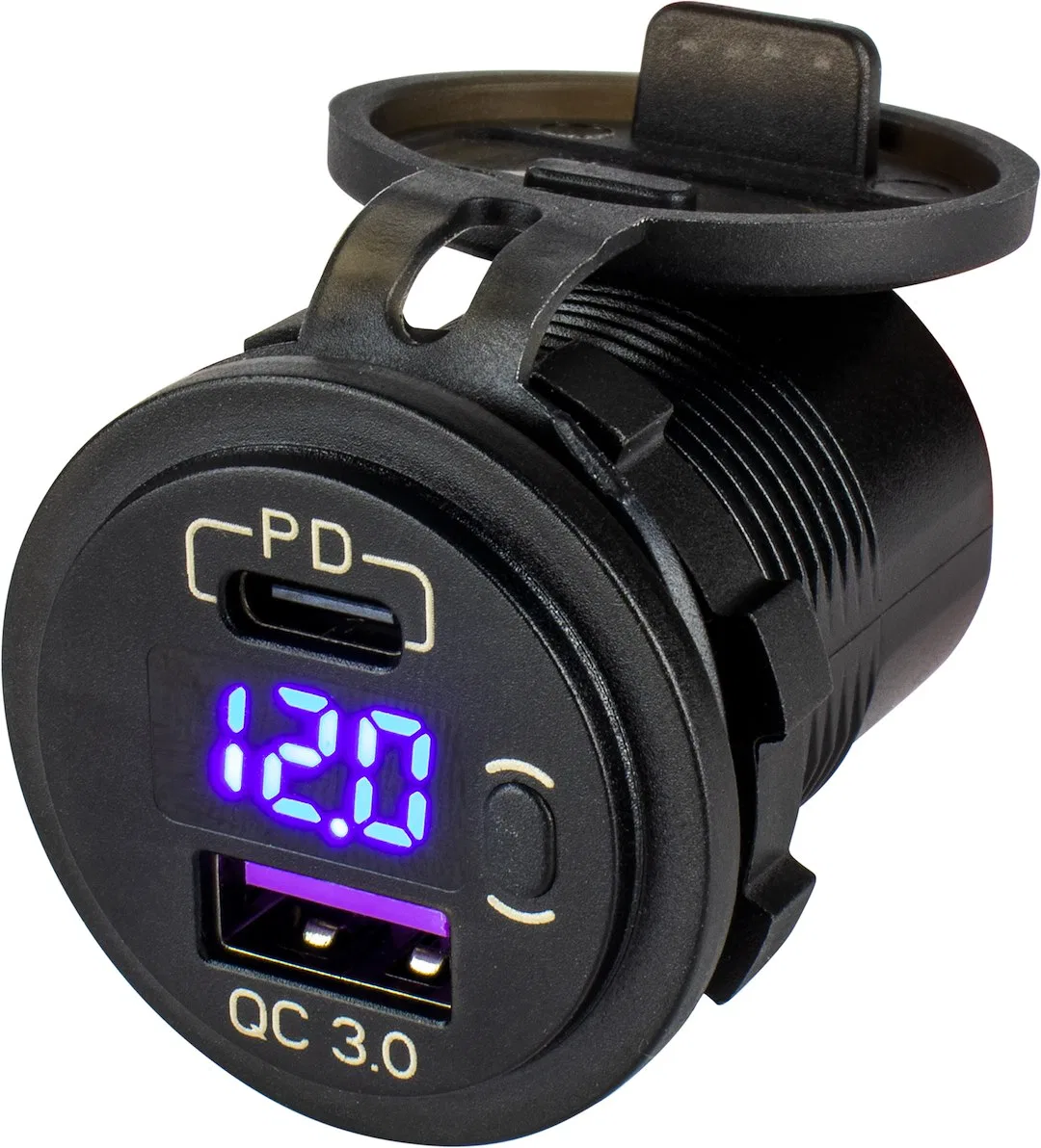 426518-1 – SEA DOG USB Outlet, Vehicle And Marine Use Wired Cigarette Lighter Socket Two 5 Volt/ 6 Amp USB 3.0 Outlet...